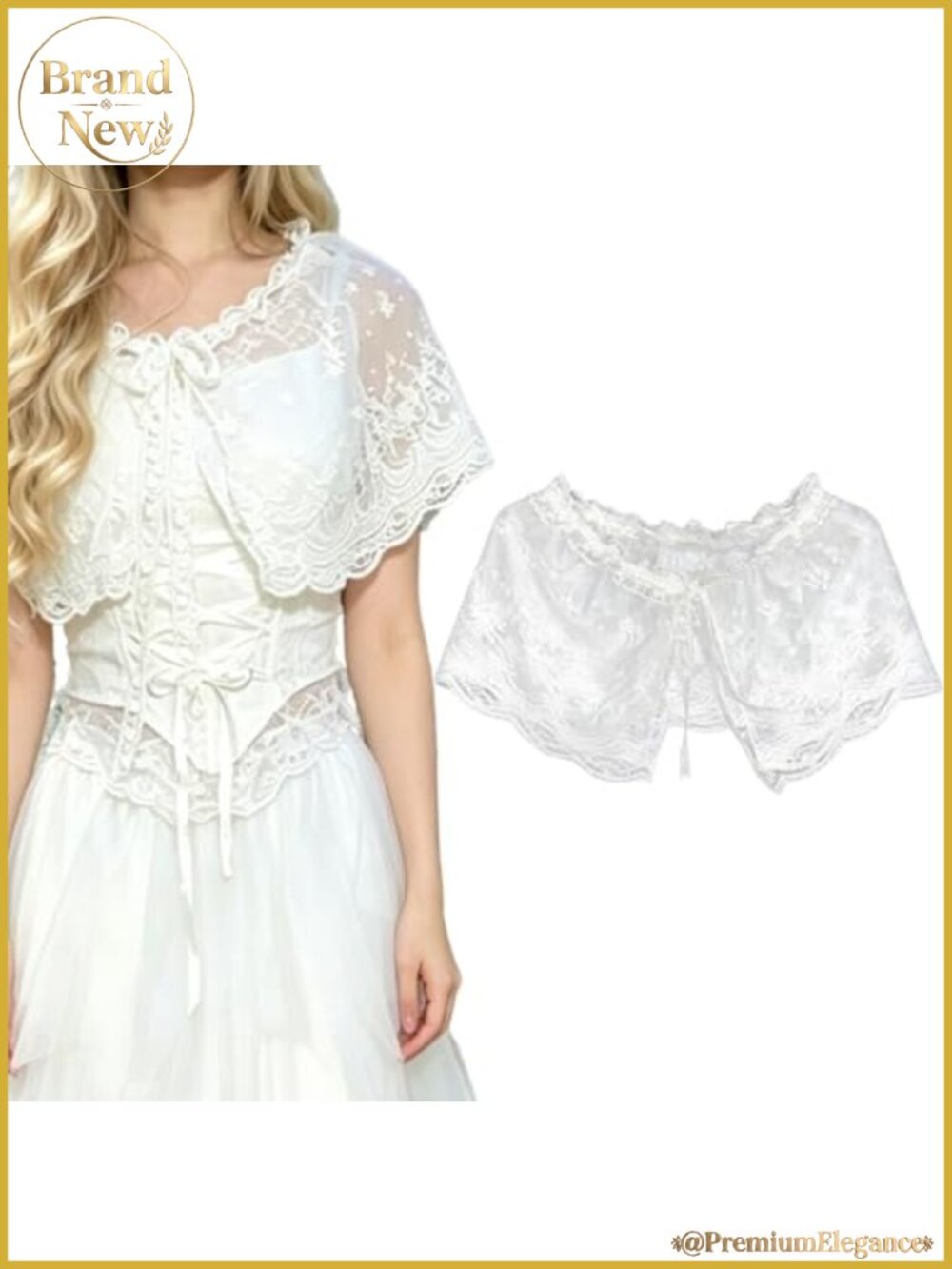 Lace Shawl Wrap Women's Bridal Cape Vintage 1920s Lolita Costume